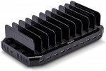 Laadimisalus Lindy 10 Port USB Charging Station, 10 x USB, must v.