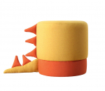 Tumba Hanah Home Moouv 3340, kollane v./oranž v., 37 cm x 37 cm x 38 cm