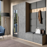 Dekoratiivsed tekstiilist seinapaneelid Quadratta, 200 cm x 100 cm, 3.5 cm, hall v., 10 tk