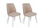 Toolide komplekt Kalune Design Tutku 326 V2 974NMB1689, matt, valge v./kreemjasvalge, 49 cm x 50 cm x 90 cm, 2 tk