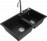 K&ouml;&ouml;givalamu Mexen Tomas, graniit, 80 cm x 50 cm x 19 cm, must/kroom