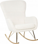 Kiiktool Beliani Anaset, kuld v./valge v., 99 cm x 74 cm x 99 cm