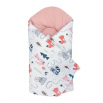 Beebi tekk-&uuml;mbrik Ankras Hedgehog Path, 80 x 80 cm, valge v./roosa v.