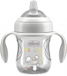 Tilaga tass Chicco Mix & Match Transition, 200 ml, 4 kuud, plastik/silikoon, hall v.