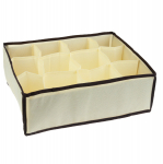 Korraldaja, esemete hoidmiseks 12, pruun/kollane, 30 x 25 x 9 cm