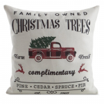 J&otilde;ulu dekoratiivne padjakate, valge/must/punane, 45 cm x 45 cm