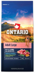Kuiv koeratoit Ontario Adult Large Lamb and Brown Rice, lambaliha, 12 kg