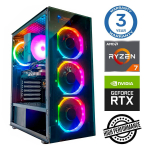 Statsionaarne arvuti Intop Ryzen 7 5700X, DDR4 16 GB, SSD+HDD 250 GB 2 TB, NVIDIA GeForce RTX 5050 8 GB GDDR6