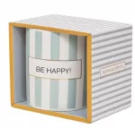 Tass Be Happy, valge v./helesinine v., 0.350 l