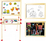 Joonistustahvel Bino Double Sided, 80 cm, puidu v.