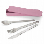 Matka s&ouml;&ouml;giriistade komplekt Brabantia Make & Take, plastik/teras, roosa v., 3 tk