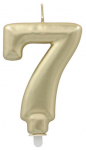 S&uuml;nnip&auml;evak&uuml;&uuml;nal Pap Star number 7, kuldne v., 7 cm