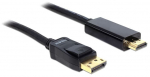 Juhe Delock Displayport to HDMI Display port male, HDMI 19 pin male, 5 m, must v.
