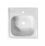 Vannitoa kraanikauss Santex, roostevaba teras, 50 cm x 50 cm x 15 cm, valge