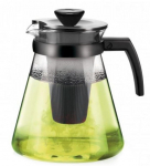 Teekann koos kurnaga Tescoma, 1.7 l, l&auml;bipaistev v./must v.