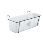 Lillepott 6475851, plastik, 50 cm x 18 cm, valge v.