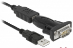 Adapter Delock 61425 61425 4043619614257 USB 2.0 A male, RS-232 DB9 male, 0.8 m, must v.