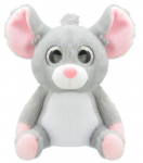 Pehme m&auml;nguasi Wild Planet, valge/roosa/hall, 15 cm