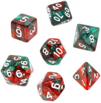 T&auml;ringud Rebel RPG Dice Set - Red and Green