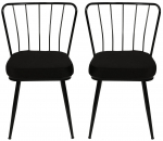 Toolide komplekt Kalune Design Yyldyz 181 974NMB1210, matt, must v., 42 cm x 43 cm x 82 cm, 2 tk
