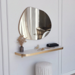 Peegel Kalune Design Gusto, rippuv, 75 cm x 55 cm, kuldne v.