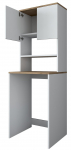 Eraldi seisev vannitoakapp Kalune Design KD101 1950, valge v./p&auml;hklipuu v., 60 cm x 65 cm x 183.6 cm