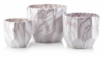 Lillepott Mondex Neva Marble Set HTYE2596, keraamiline, valge v./hall v.