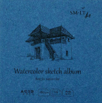 Joonistuspaber Smiltainis Watercolor Sketch, 14x14 cm, 280 g/m&sup2;, valge, 14 cm x 14 cm