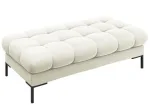 Tumba Micadoni Home Mamaia Velvet, must v./kreemjasvalge, 133 cm x 62 cm x 41 cm