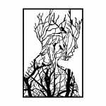 Seinadekoor Wallity The Beauty Tree, 48 cm x 70 cm