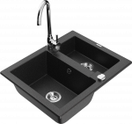 K&ouml;&ouml;givalamu Mexen Carlos 6518581500-73+670200-00, graniit, 58 cm x 47 cm x 17.7 cm, metallic black/silver+chrome