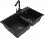 K&ouml;&ouml;givalamu Mexen Tomas, graniit, 80 cm x 50 cm x 19 cm, must