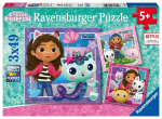 Pusle 3in1 Ravensburger Gabbys Dollhouse 05659, 17.8 cm x 17.8 cm, 147 tk, mitmev&auml;rviline
