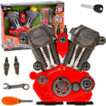Laste t&ouml;&ouml;riistakomplekt Take Apart Engine Overhaul Set, must/punane