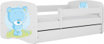 Lastevoodi Kocot Kids Babydreams Teddybear, valge v., 70 x 140 cm, voodipesu kastiga, ilma madratsita
