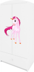 Laste riidekapp Kocot Kids Babydreams Unicorn, valge v., 90 cm x 52 cm x 175.5 cm