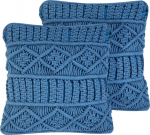 Dekoratiivne padi Beliani Karatas, sinine v., 45 cm x 45 cm, 2 tk