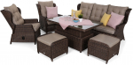 Aiam&ouml;&ouml;bli komplekt Home & Garden Memfis, pruun v./tumepruun v., 7 istekohta