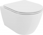 WC-pott, seinapealne Mexen Carmen Rimless Slim, kaanega, 370 mm x 490 mm