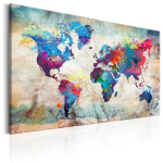 Reproduktsioon Artgeist World Map: Colourful Madness KR33, 30 cm x 20 cm