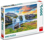 Pusle Dino Icelandic Waterfalls, 33 cm x 47 cm, 500 tk, mitmev&auml;rviline