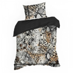 Voodipesukomplekt Eva 20, must v./hele pruun v., 70 x 80 cm, 140 x 200 cm