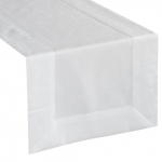 Piklik laudlina ristk&uuml;likukujuline Anabel, valge, 40 x 140 cm