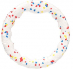 M&auml;nguasi koerale, n&auml;rimiseks Flamingo Kona Ring, 23 cm, &Oslash; 23 cm, valge