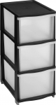 Kummut 5five Plas, valge v./must v., 63.1 cm x 26.8 cm x 37 cm