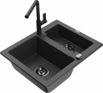 K&ouml;&ouml;givalamu koos kraaniga Mexen Carlos, vaik/graniit, 58.2 cm x 47.5 cm x 17.7 cm, graniit