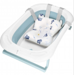 Kokkupandav beebivann Springos SB0063, sinine/valge, 82 cm