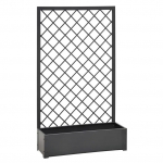 Lillekast Verdemax Steel Jasmine, metall, 90 cm x 32 cm, antratsiit v.