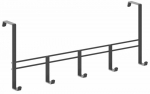 Ukse riidepuu Metaltex O-T-D, 15 cm, must v.