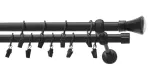 Kardinapuu komplekt Karpol Olimp Monaco, 400 cm, &Oslash; 19 mm, must v.